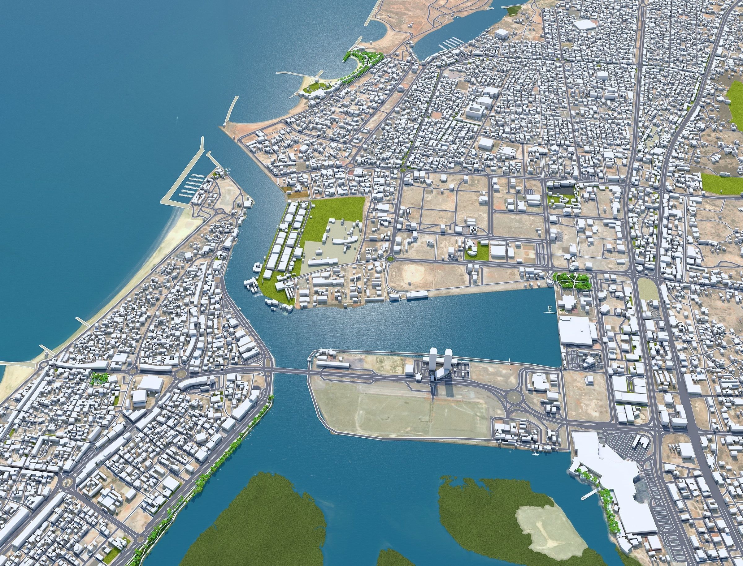 RAS AL Khaimah UAE Low-poly 3D model_19