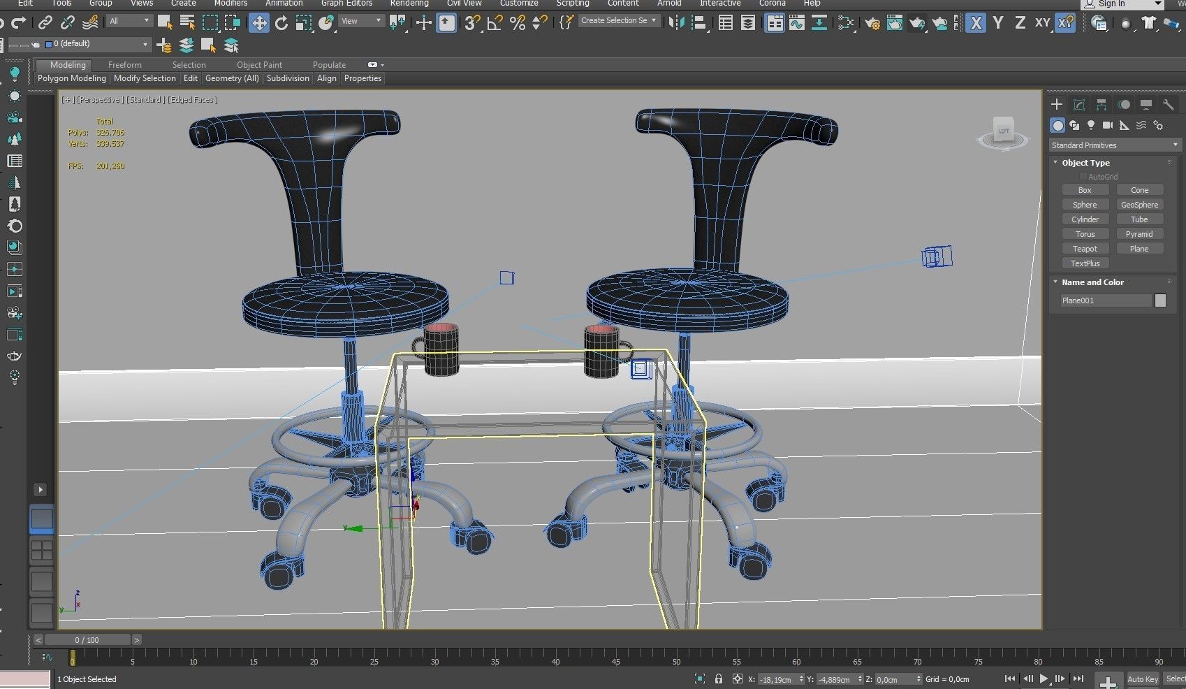 3d office furniture with wheels 3D model_2