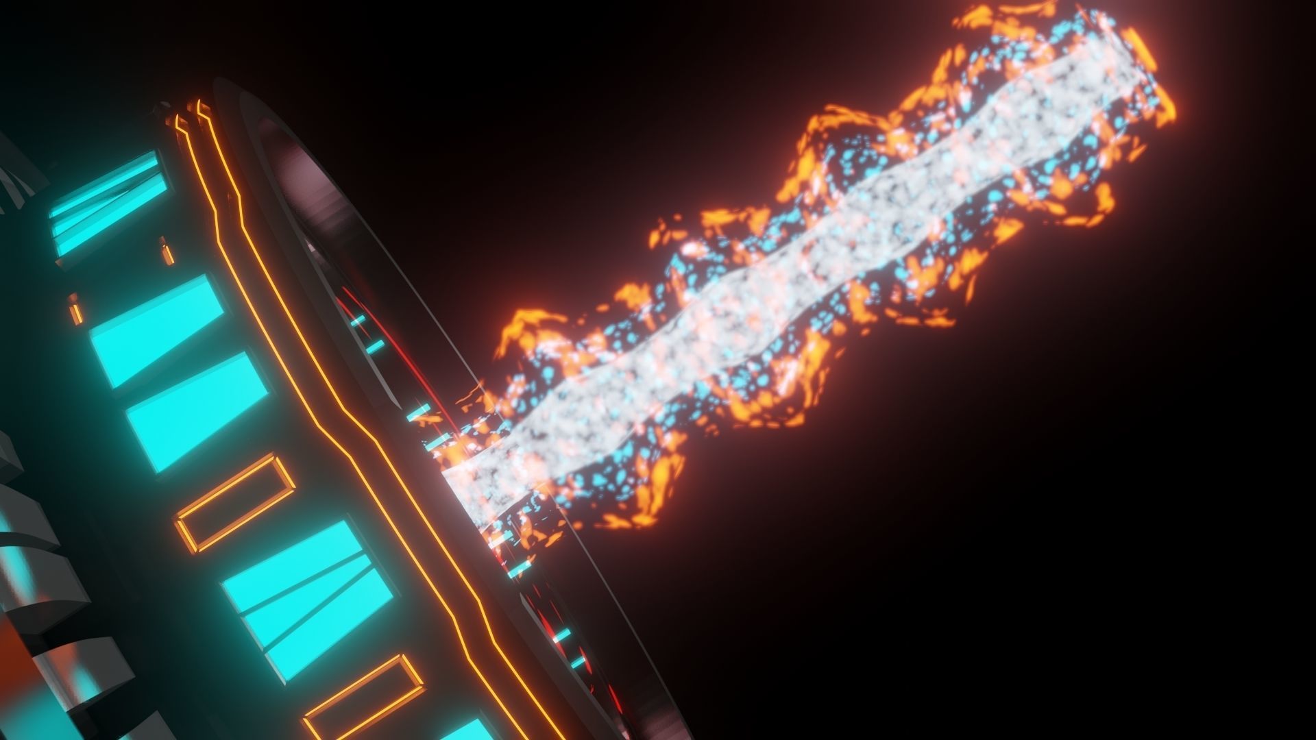 Sci-fi Rocket Engine Low-poly 3D model_3