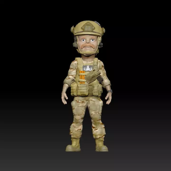 Dew Milligan EOD Tech from the Little Top Series 3D model_0
