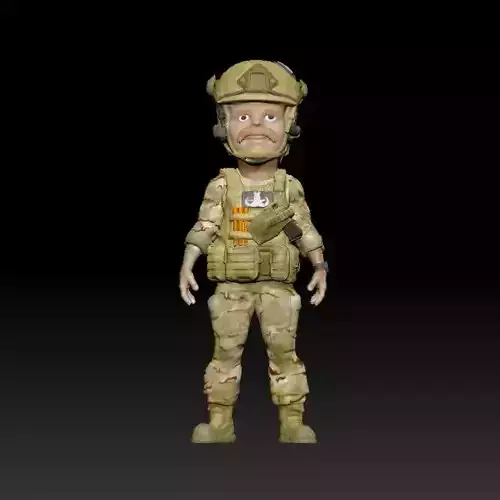 Dew Milligan EOD Tech from the Little Top Series 3D model