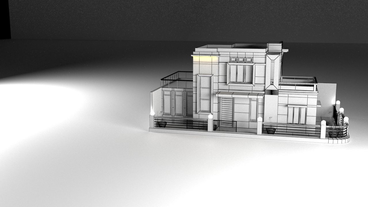 House exterior 3D model_2