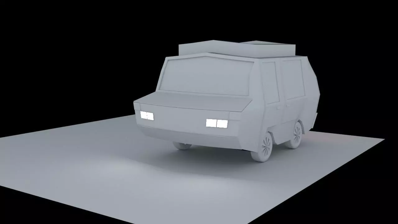 toon car 3D model_0
