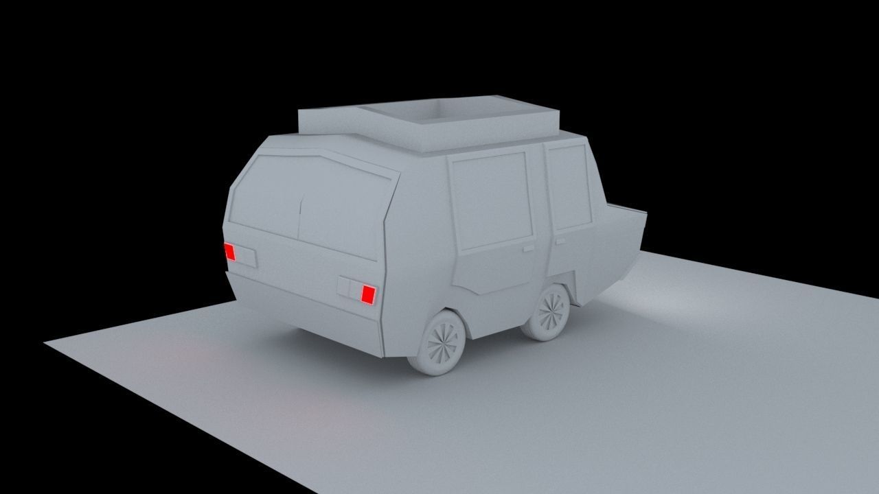 toon car 3D model_1