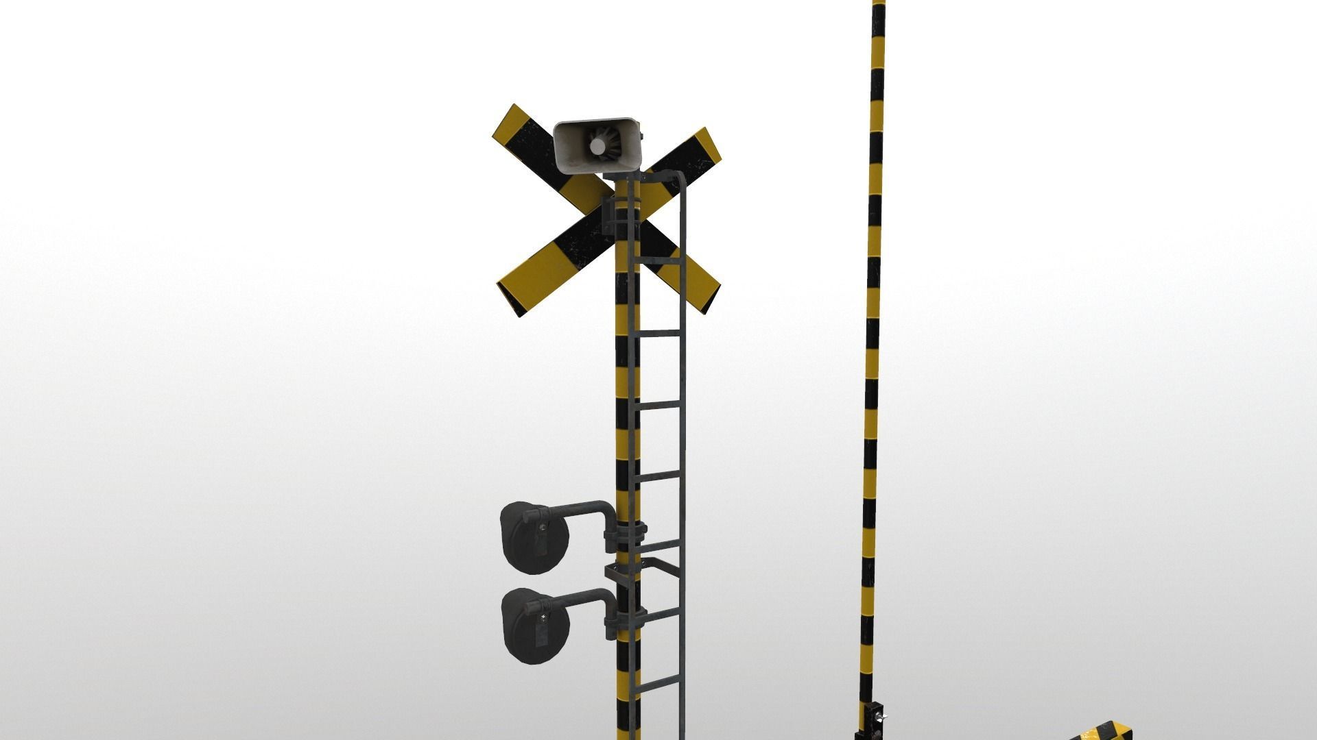 Train Railway Signal Kit Low-poly 3D model_9