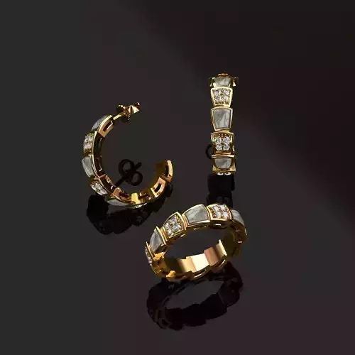 Ring and Earrings  3D print model