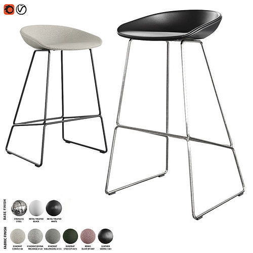 Hay - About A Stool Barstool and Counter Stool AAS 39 3D model