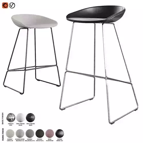 Hay - About A Stool Barstool and Counter Stool AAS 39 3D model