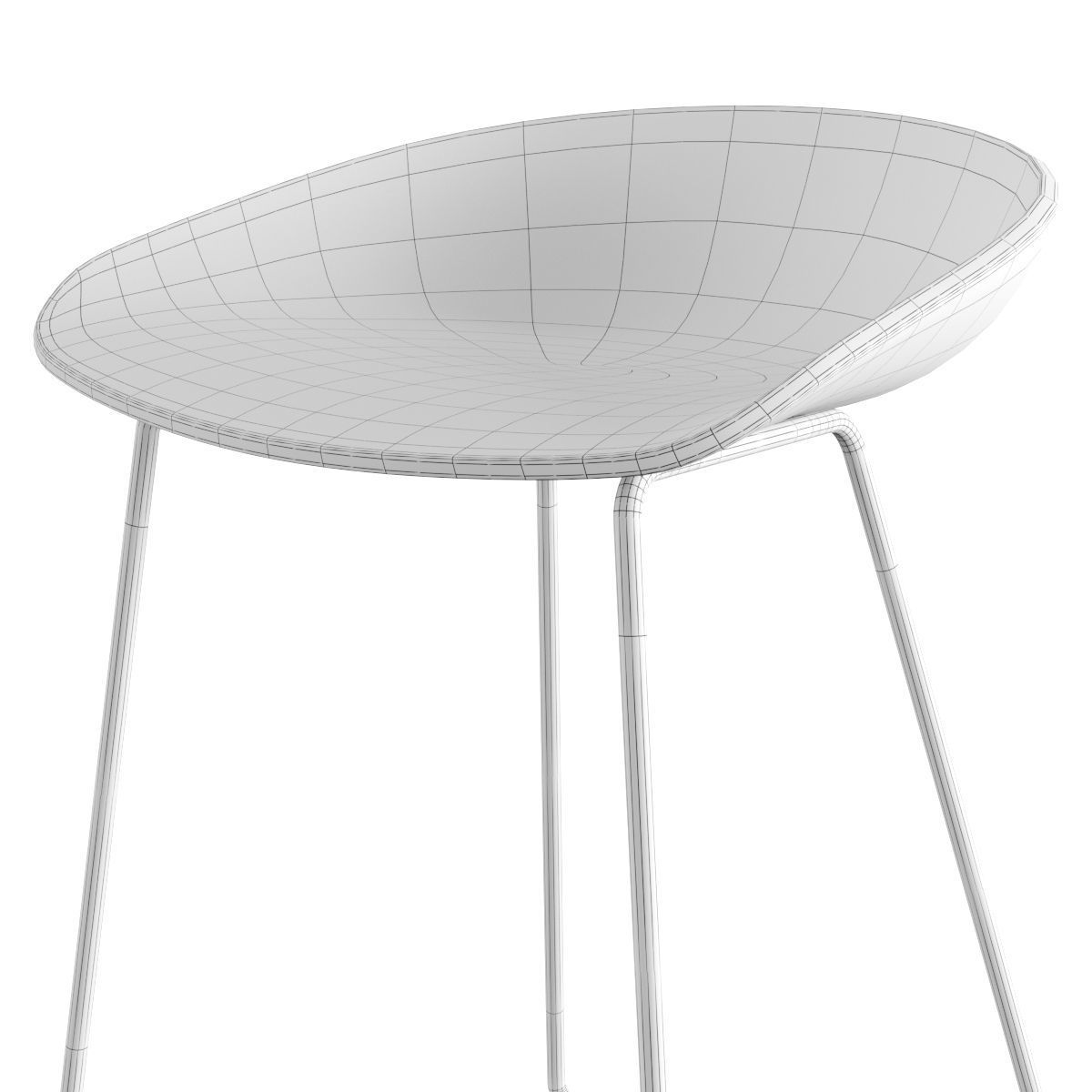 Hay - About A Stool Barstool and Counter Stool AAS 39 3D model_15