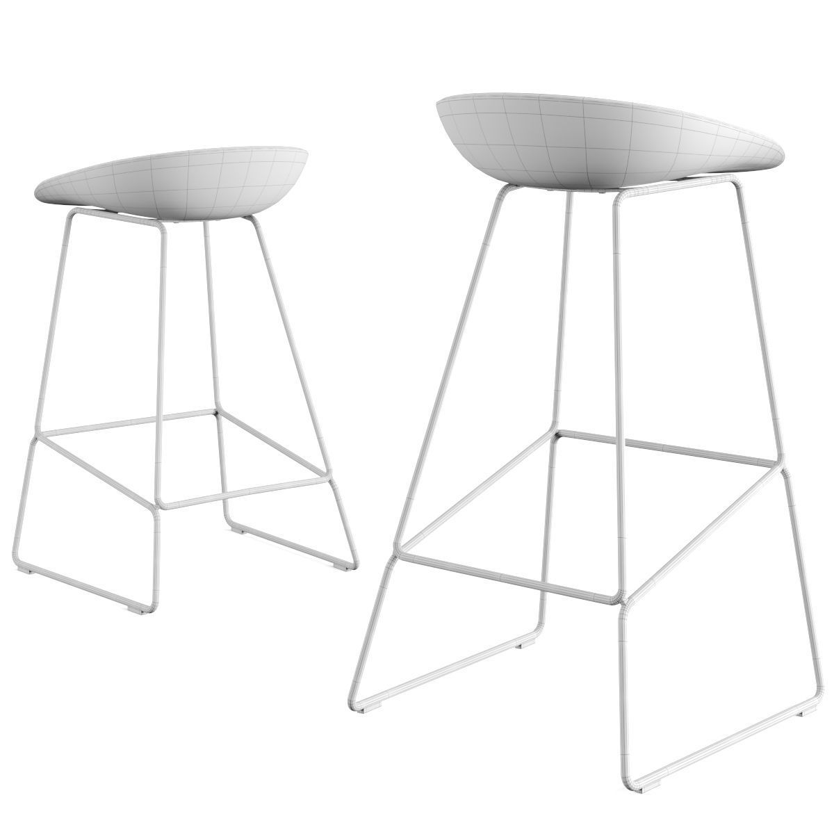 Hay - About A Stool Barstool and Counter Stool AAS 39 3D model_14