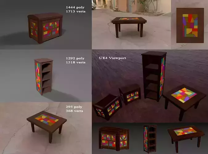 Stylized Mosaic furniture set