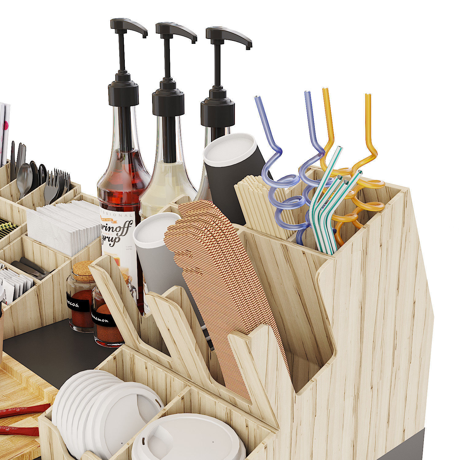 Coffee Shop Catering Set 3D model_3