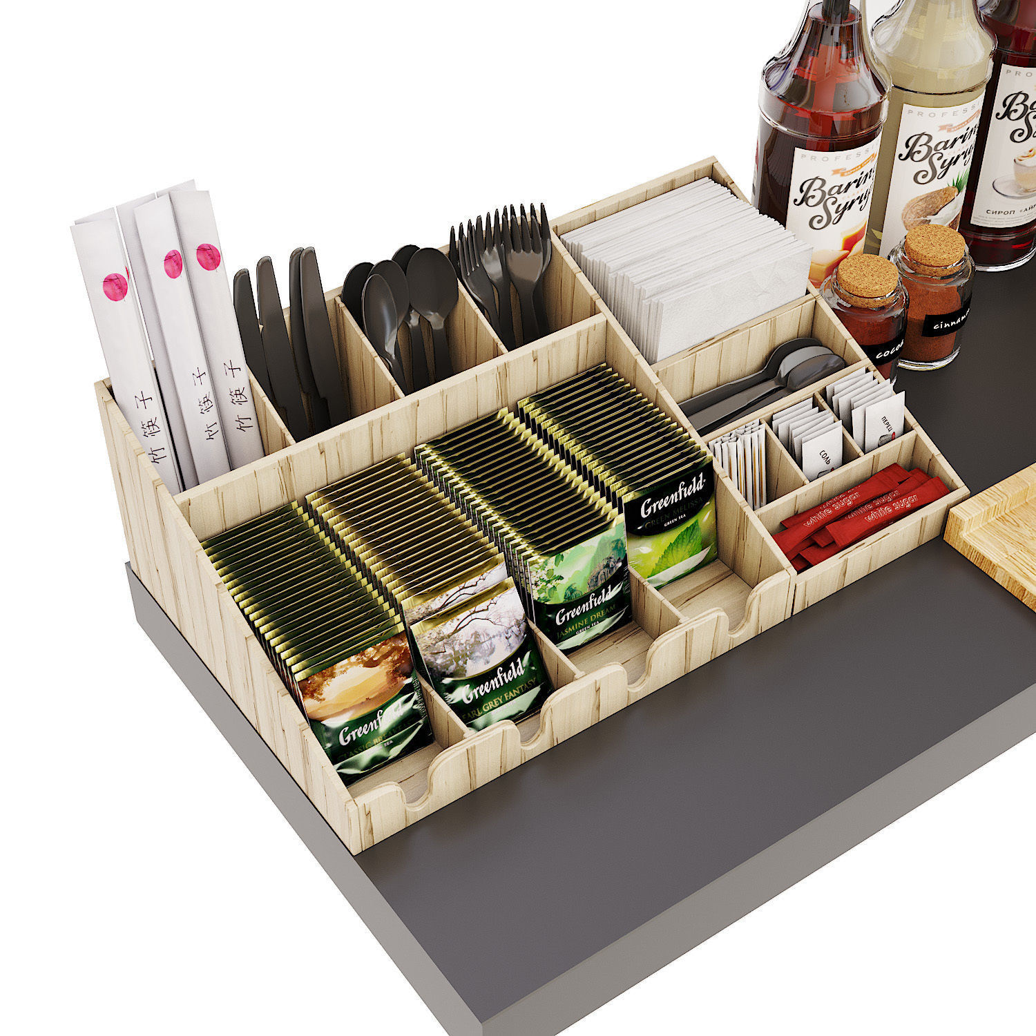 Coffee Shop Catering Set 3D model_4