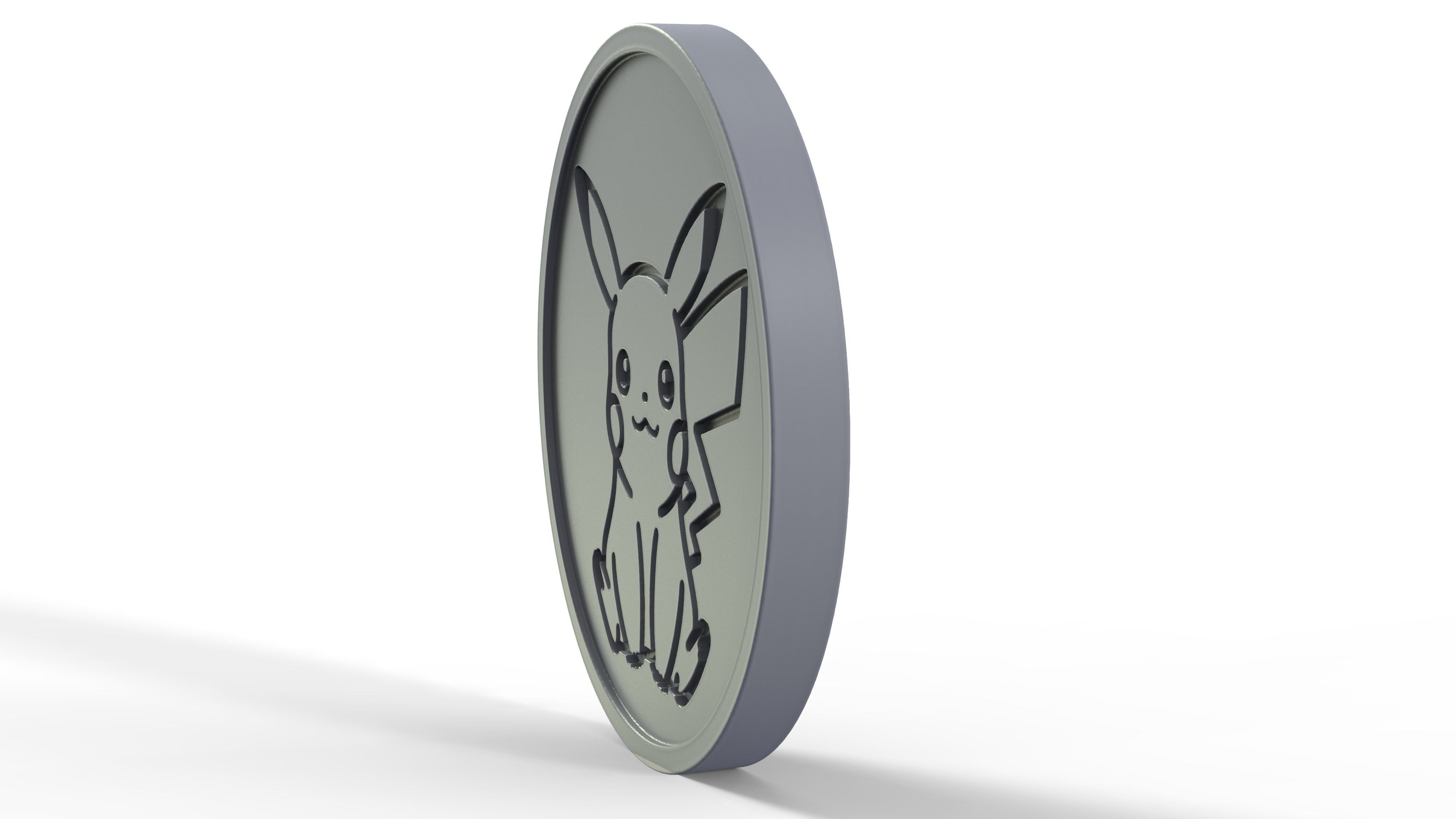 Pokemon - Collectable Pikachu Coin Free 3D print model_4