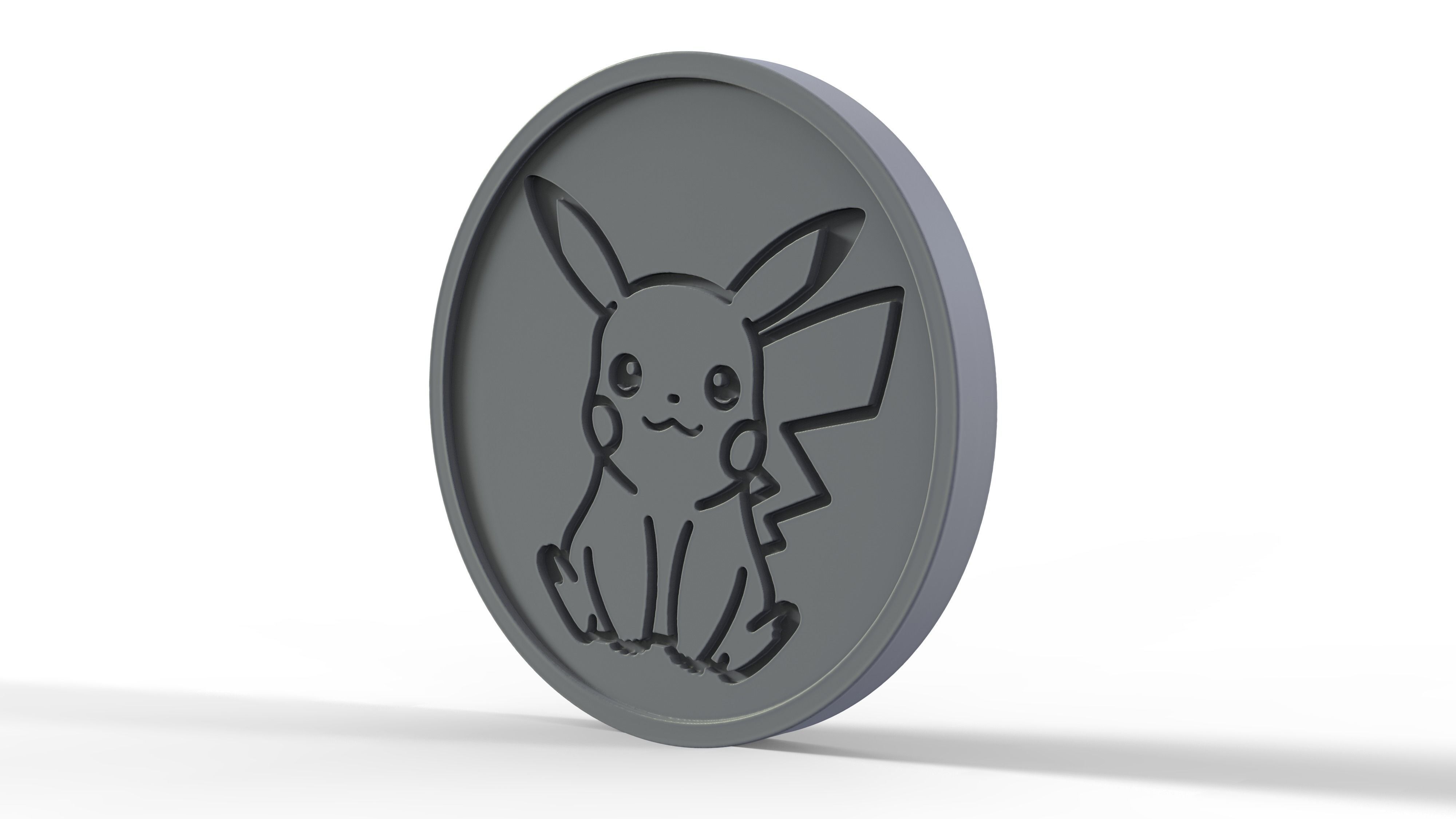 Pokemon - Collectable Pikachu Coin Free 3D print model_3
