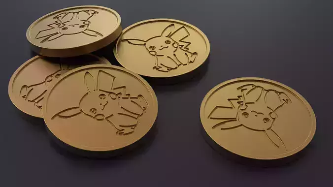 Pokemon - Collectable Pikachu Coin Free 3D print model