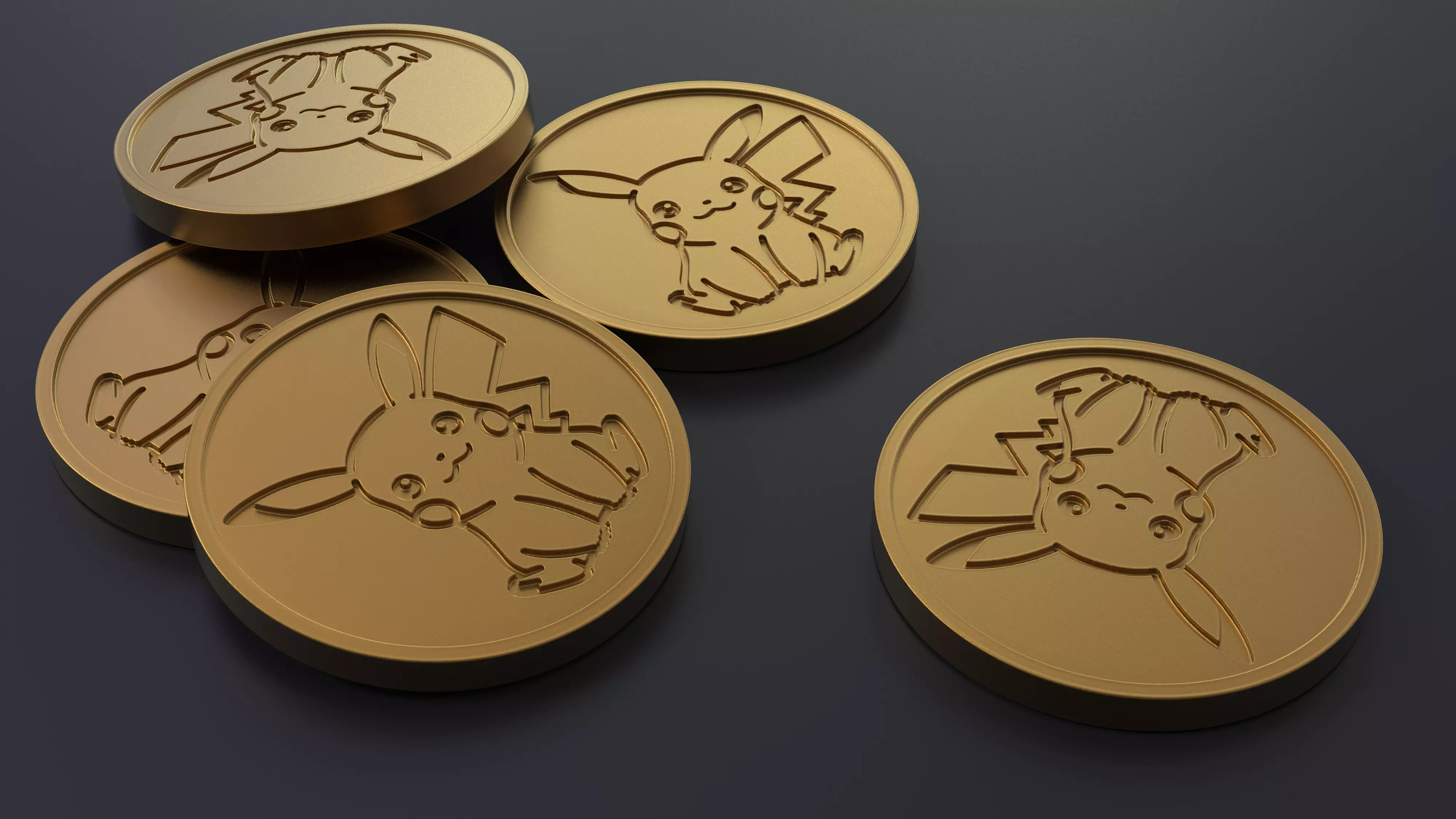 Pokemon - Collectable Pikachu Coin Free 3D print model_0