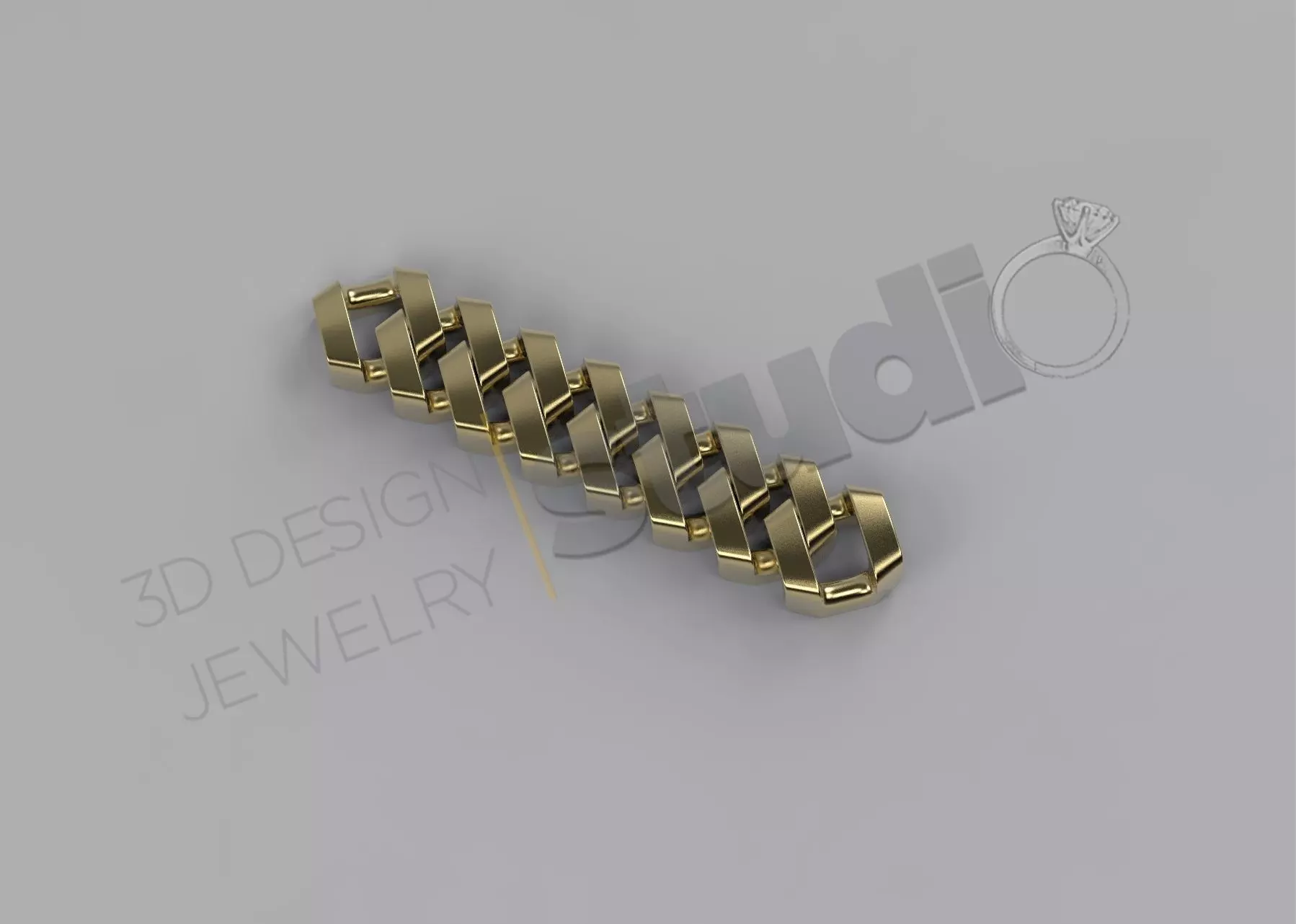 Cuban chainlink 7mm 3d model   3D print model_0