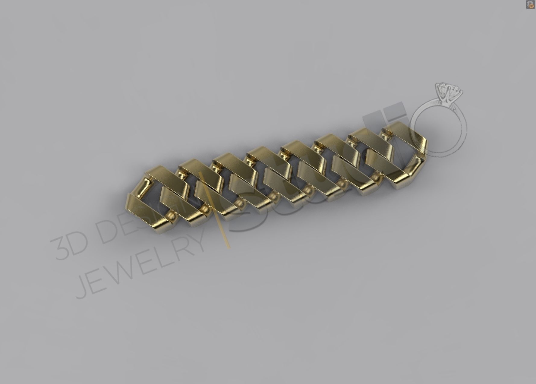 Cuban chainlink 7mm 3d model   3D print model_3