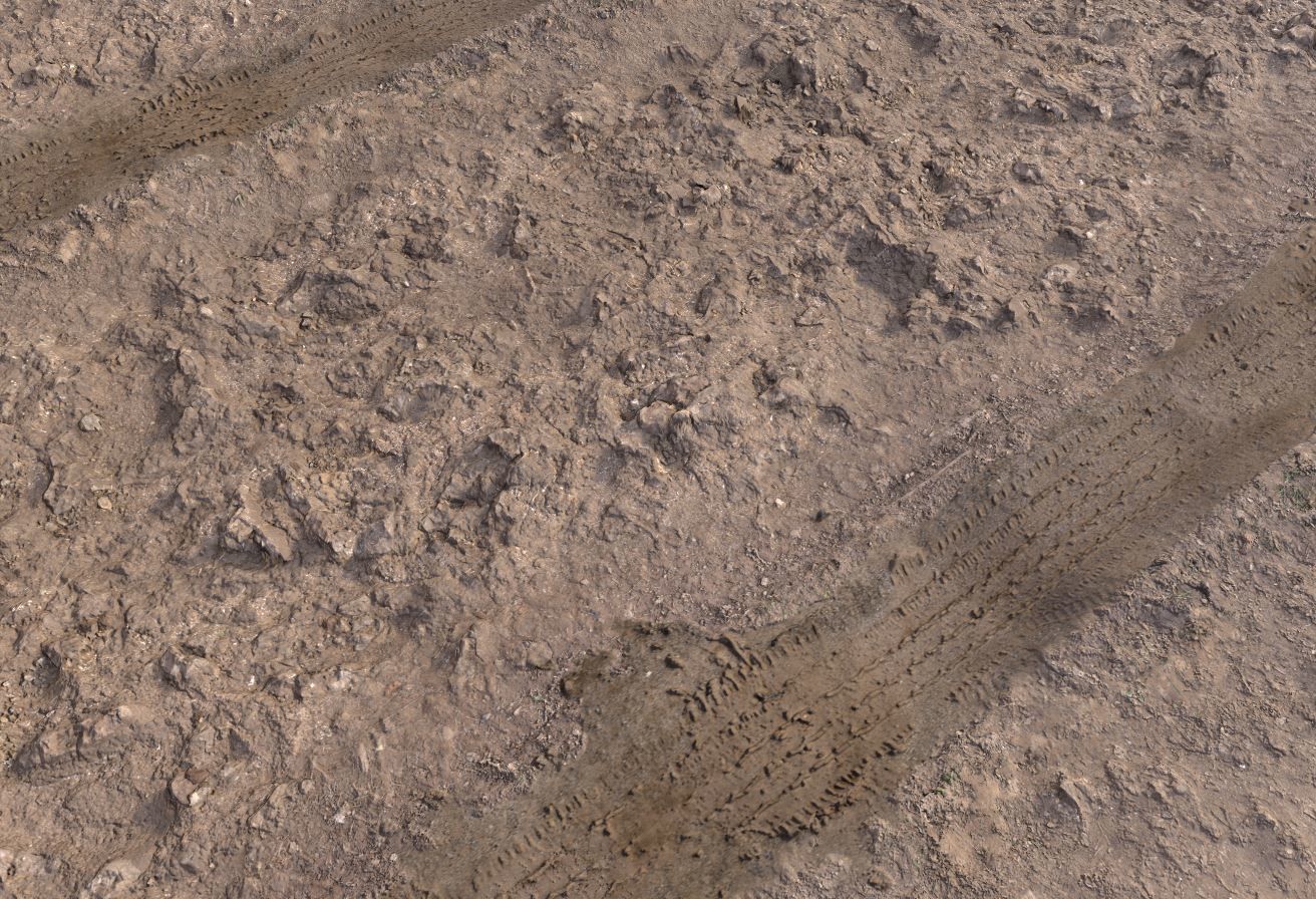 Low-Poly and High-Poly Dirt Roads Low-poly 3D model_5