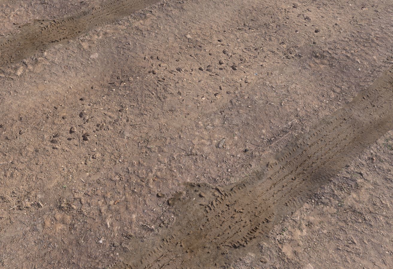 Low-Poly and High-Poly Dirt Roads Low-poly 3D model_1