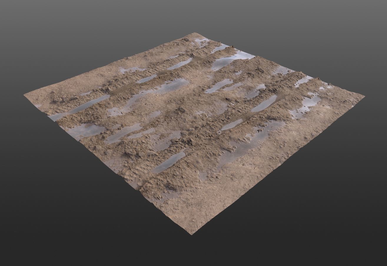 Low-Poly and High-Poly Dirt Roads Low-poly 3D model_2