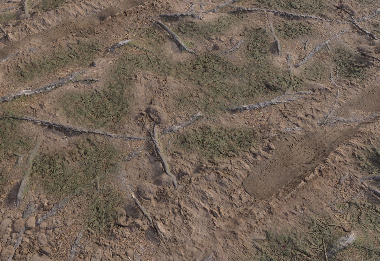 Low-Poly and High-Poly Dirt Roads Low-poly 3D model_7