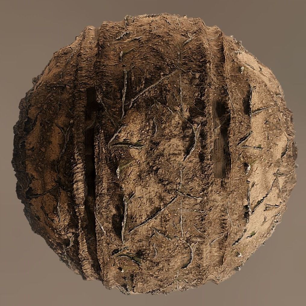 Low-Poly and High-Poly Dirt Roads Low-poly 3D model_13