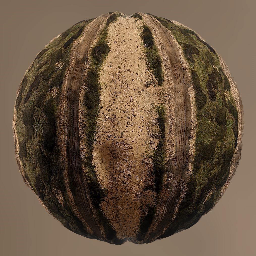 Low-Poly and High-Poly Dirt Roads Low-poly 3D model_15