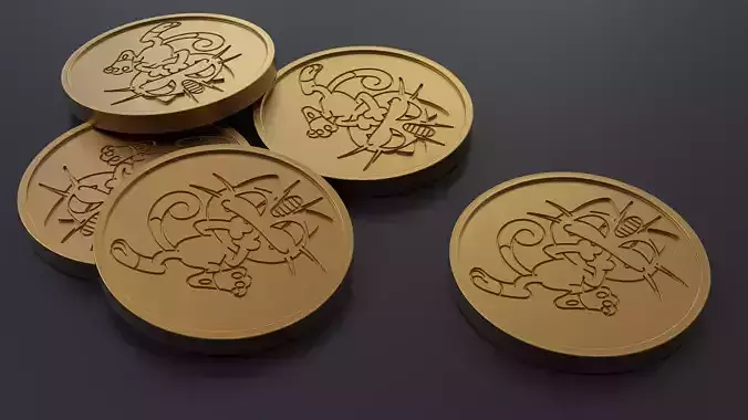 Pokemon -  Collectable Meowth Coin  3D print model