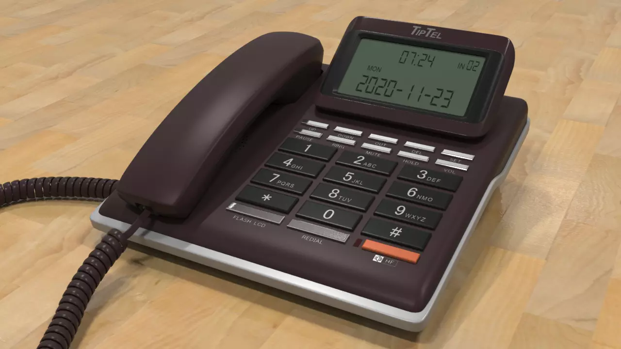 Desktop Phone 3D model_0