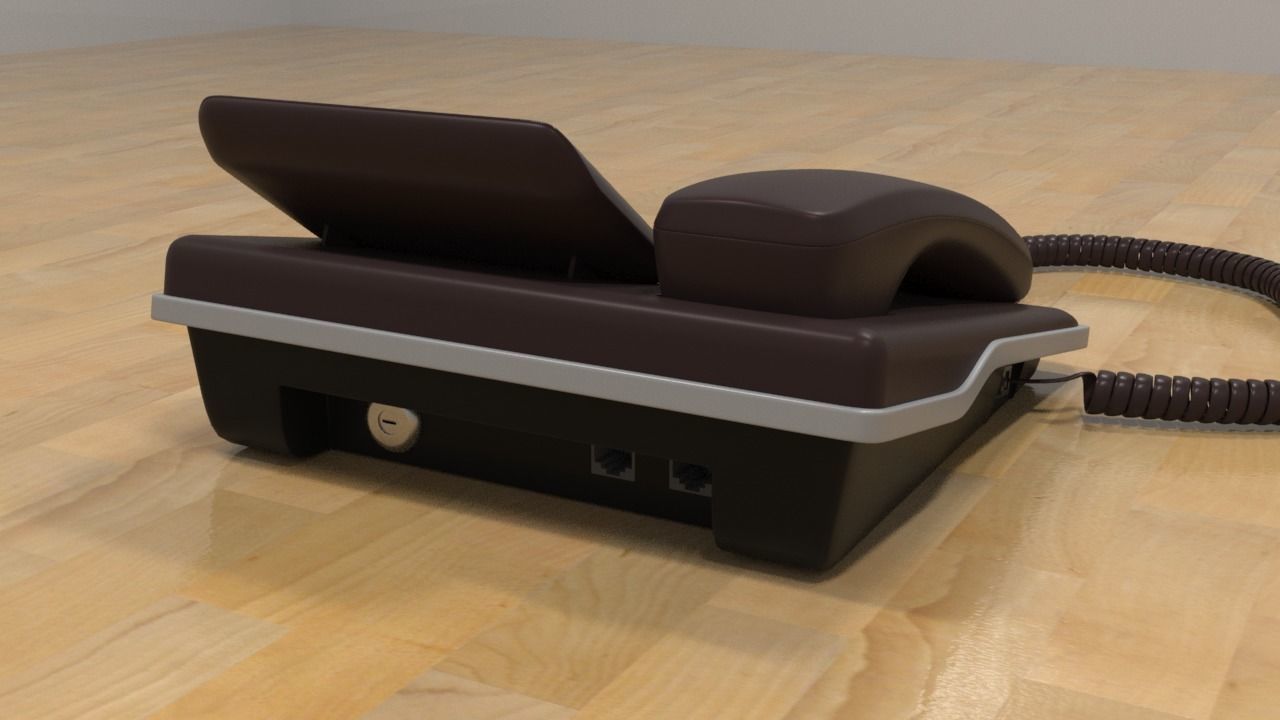 Desktop Phone 3D model_2