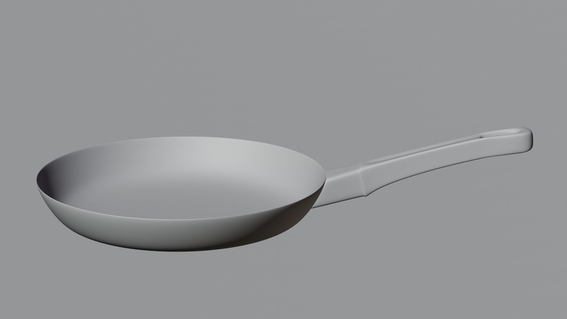frypan stainless steel frying pan Low-poly 3D model_16