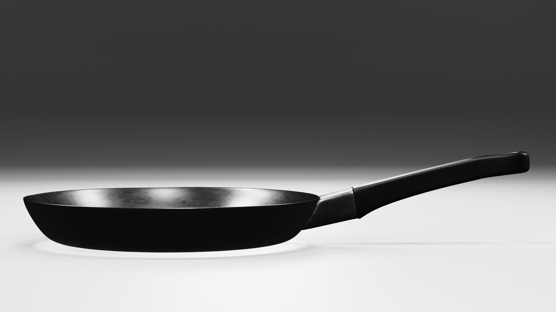 frypan stainless steel frying pan Low-poly 3D model_6
