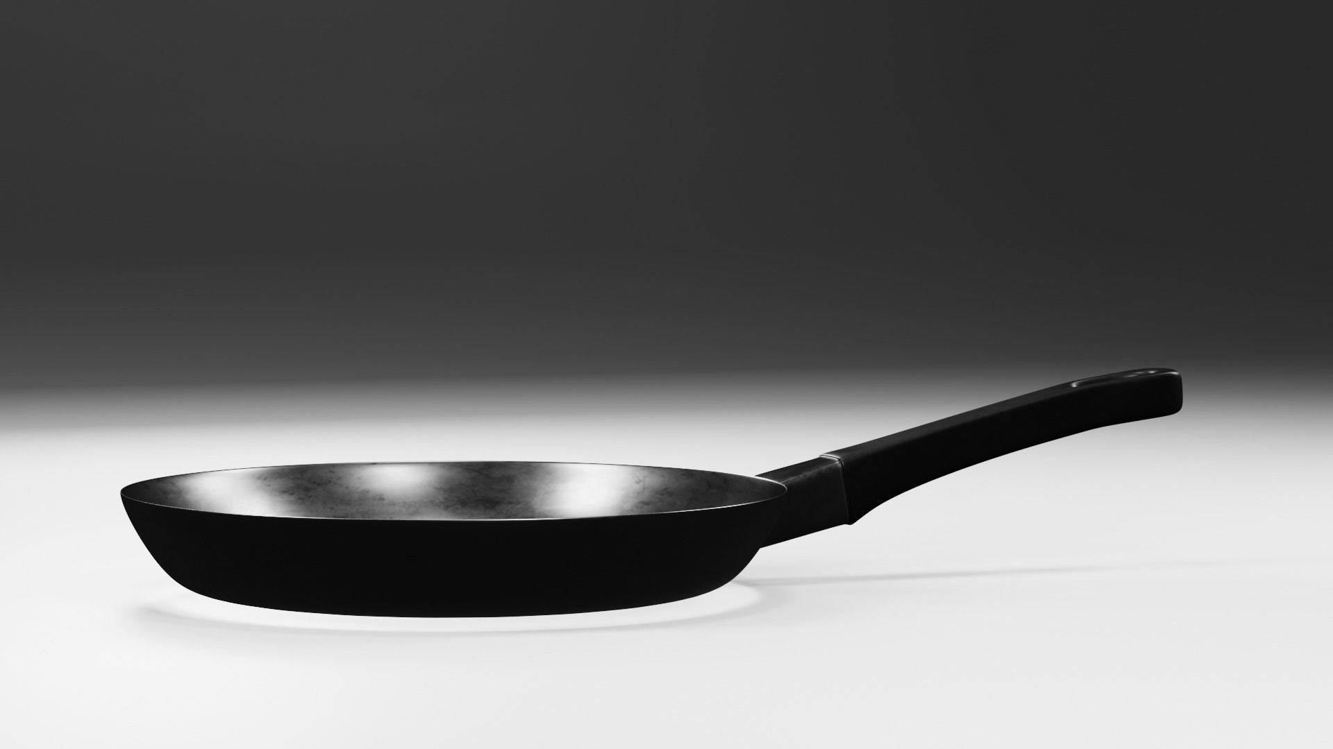 frypan stainless steel frying pan Low-poly 3D model_8