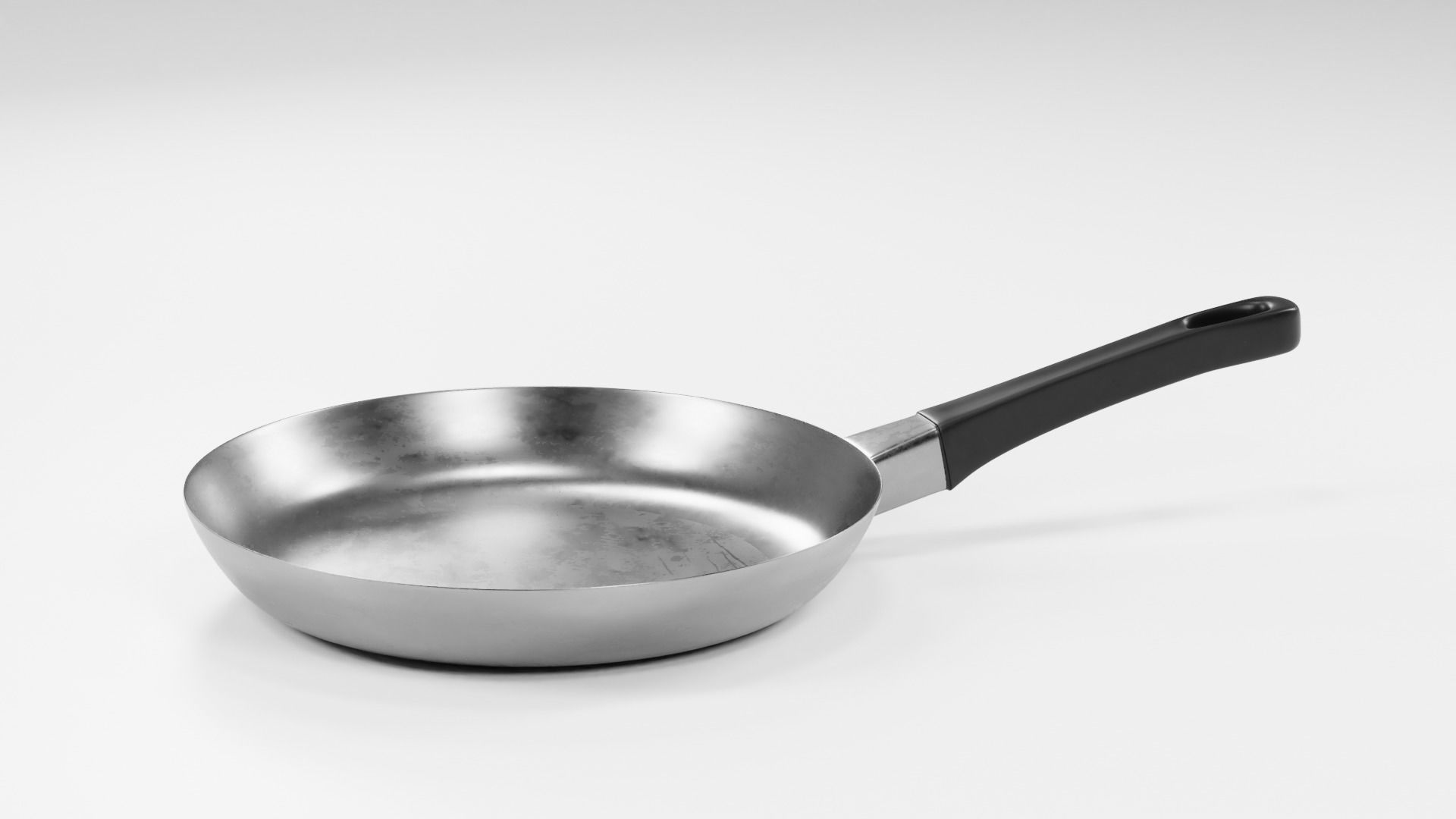 frypan stainless steel frying pan Low-poly 3D model_3