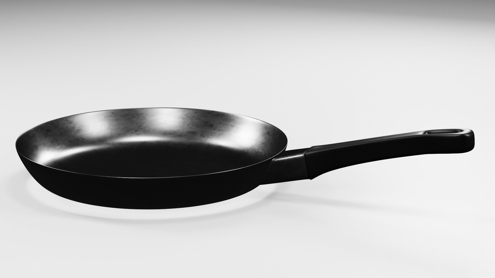 frypan stainless steel frying pan Low-poly 3D model_11