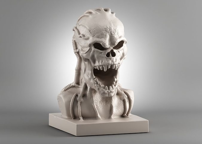 Angry Scream Skull 3d print model 3D print model