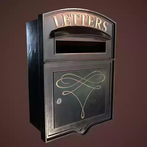 Letterbox mail box - mail box Low-poly 3D model