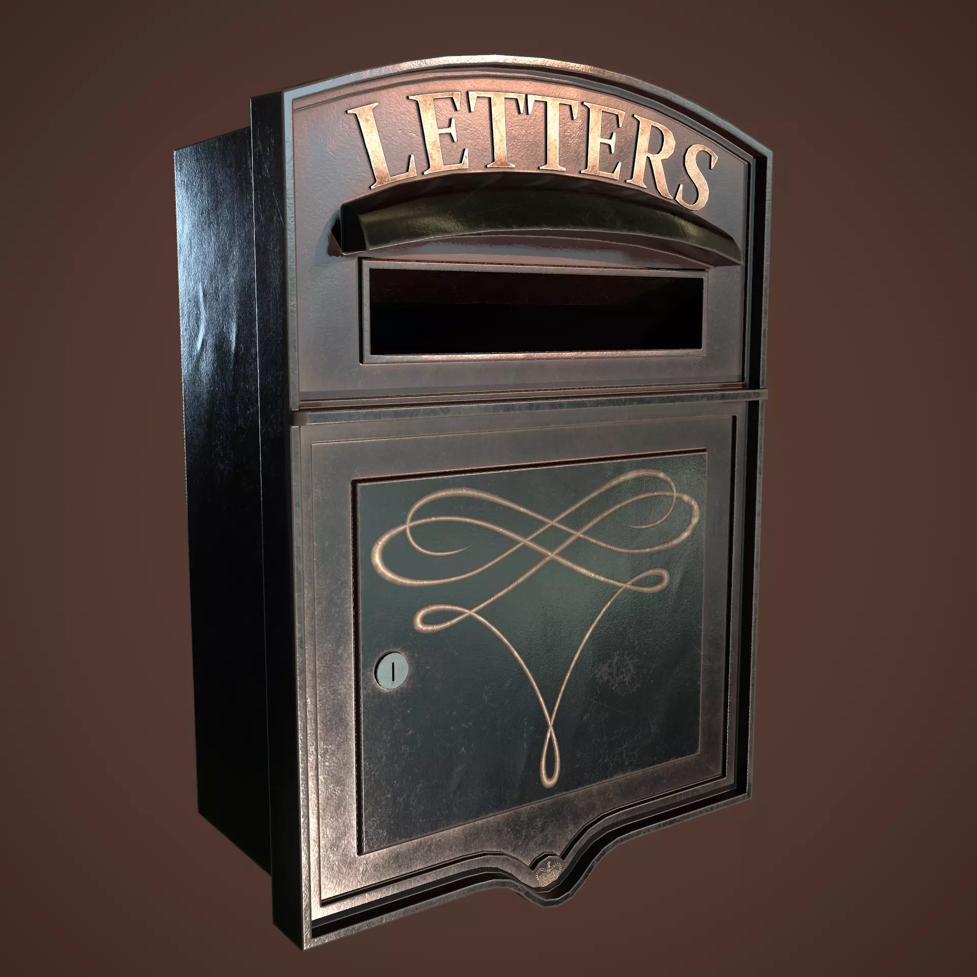 Letterbox mail box - mail box Low-poly 3D model