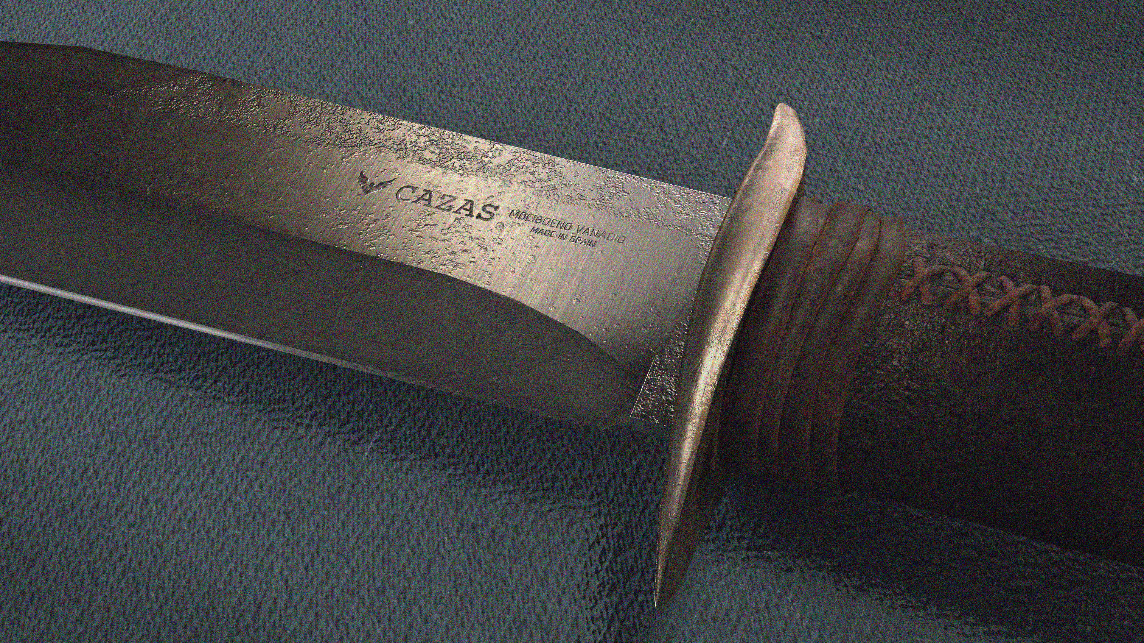 Hunting Knife Low-poly 3D model_4