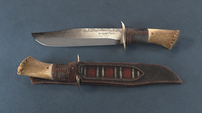 Hunting Knife Low-poly 3D model