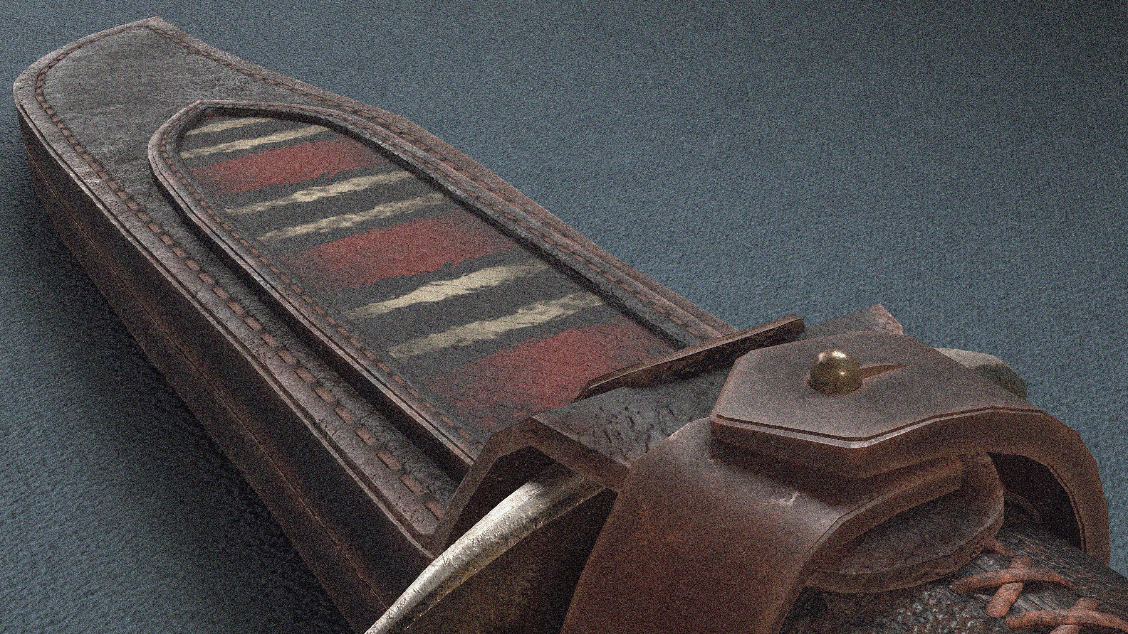 Hunting Knife Low-poly 3D model_5