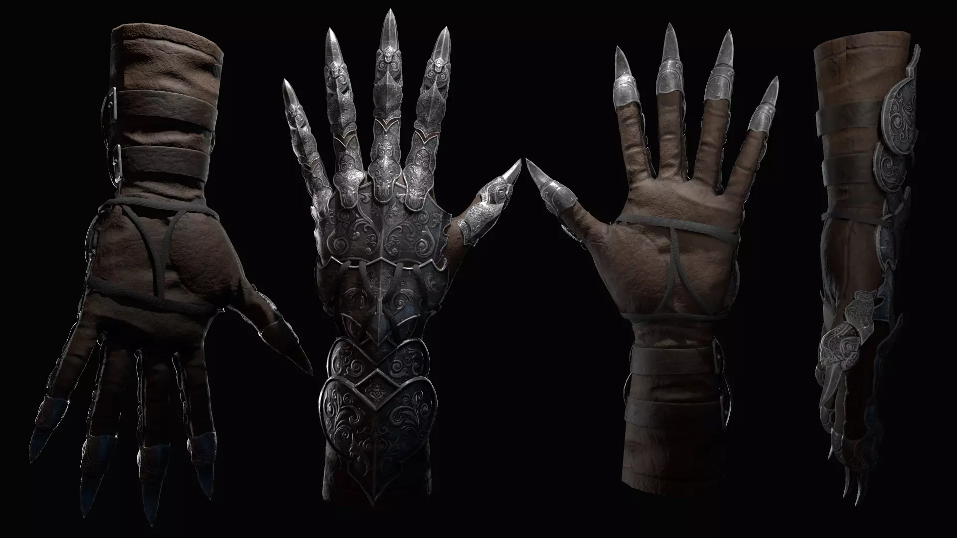 Gauntlet Persian Low-poly 3D model_0