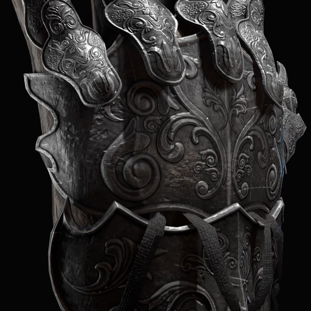 Gauntlet Persian Low-poly 3D model_2