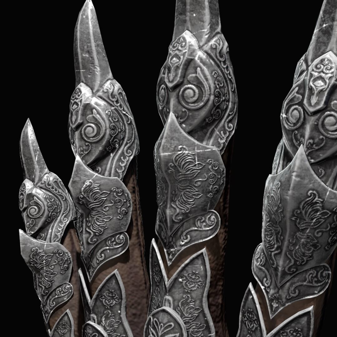 Gauntlet Persian Low-poly 3D model_3