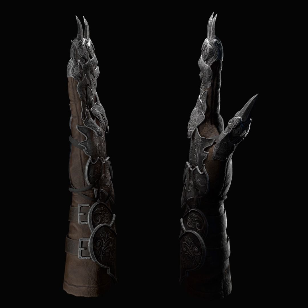 Gauntlet Persian Low-poly 3D model_5