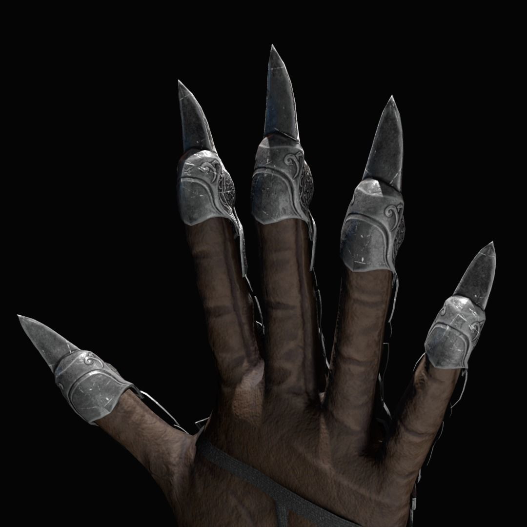 Gauntlet Persian Low-poly 3D model_4