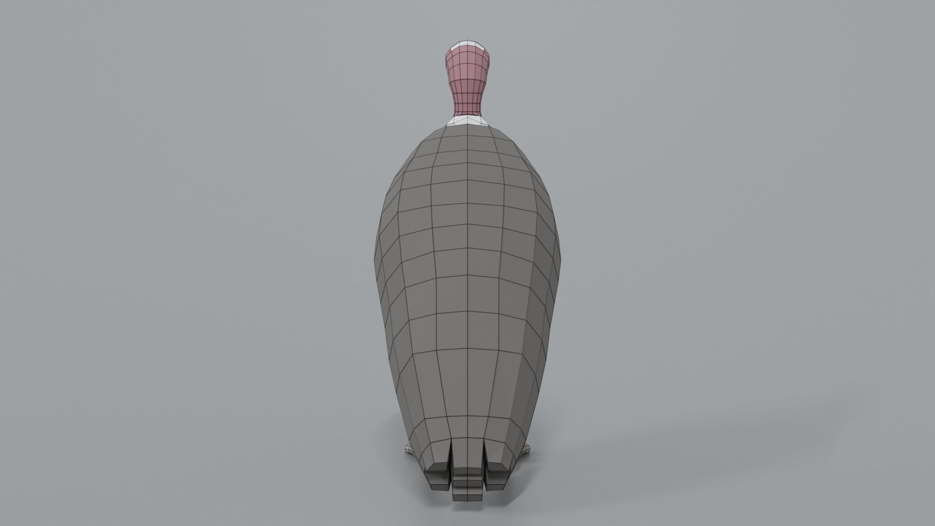 Low Poly Cartoon Vulture Low-poly 3D model_11