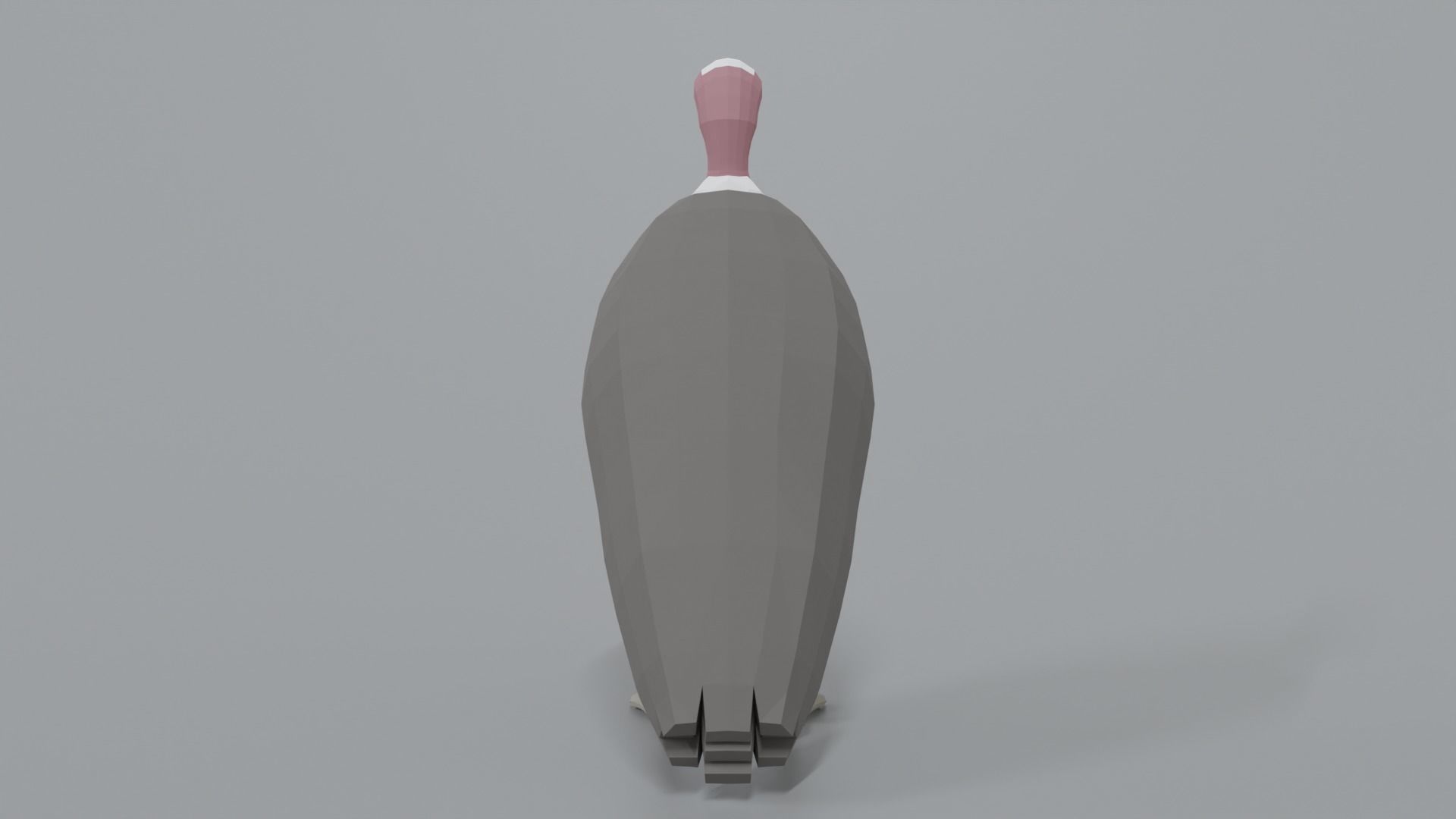 Low Poly Cartoon Vulture Low-poly 3D model_3